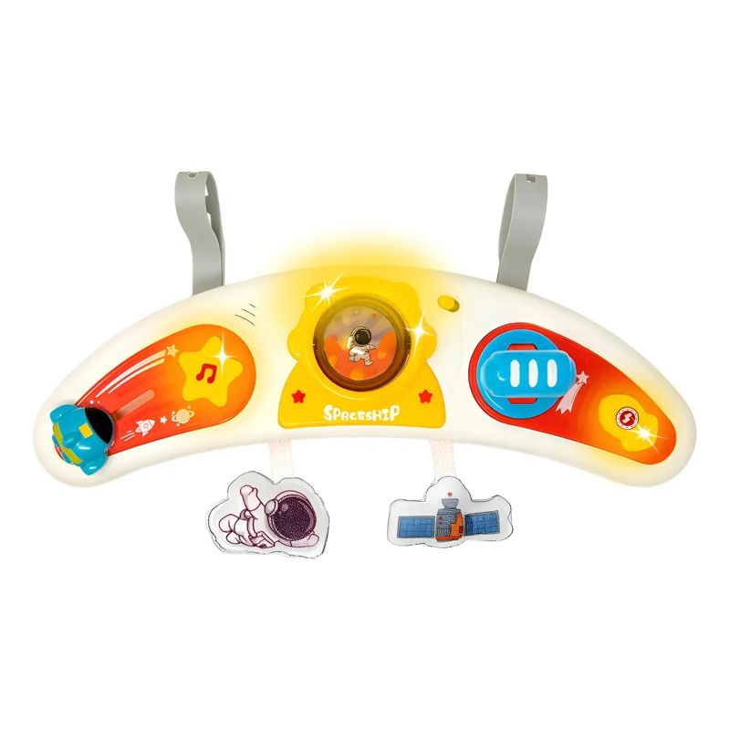 Интерактивна бебешка музикална играчка 3в1&nbsp; My Little Spaceship – Космически сетивен център за кошара и път