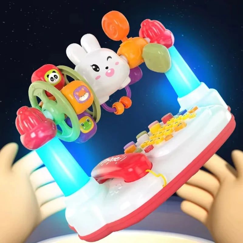 Детски мултифункционален интерактивен телефон Multifunctional Telephone Game – Образователна музикална играчка със светлини, пиано и звуци (18+ месеца)