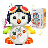 Детски интерактивен танцуващ пингвин Zynora Rocking Penguin – Музикална играчка със светлини, 2 режима на движение и песнички (12+ месеца)