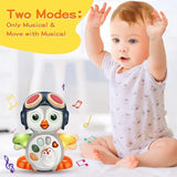 Детски интерактивен танцуващ пингвин Zynora Rocking Penguin – Музикална играчка със светлини, 2 режима на движение и песнички (12+ месеца)