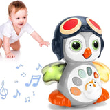 Детски интерактивен танцуващ пингвин Zynora Rocking Penguin – Музикална играчка със светлини, 2 режима на движение и песнички (12+ месеца)
