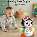 Детски интерактивен танцуващ пингвин Zynora Rocking Penguin – Музикална играчка със светлини, 2 режима на движение и песнички (12+ месеца)