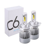 LED крушки за фарове C6 H4 6000Lm 5500K-6500K 12V за къси и дълги