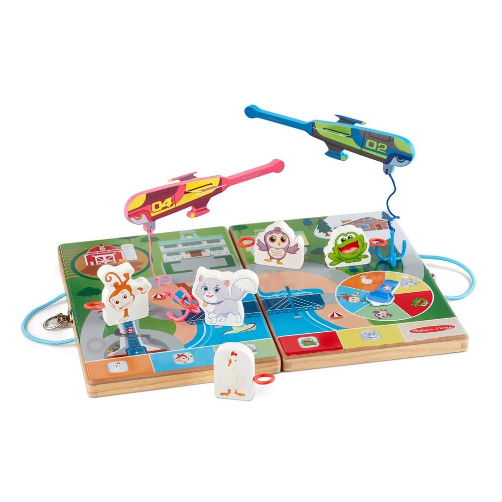Детски дървен шпионски куфар Zynora Paw Patrol: Spy Rescue – Преносим дървен комплект с игрално табло, магнитни дрон-въдици и фенерче (3+ години)