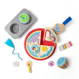 Детски дървен музикален пъзел Melissa &amp; Doug „Зоопарк“ – Интерактивна звукова игра със звуци на животни и дръжки (2+ години)