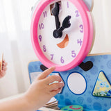 Детски дървен интерактивен часовник Blue’s Clues & You! Tickety Tock – Образователен магнитен комплект за учене на часа и емоциите (3-5 години)