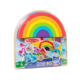 Детски дървен пъзел и сортер Zynora Blue’s Clues: Rainbow Stack – Премиум дъга за баланс и подреждане с 3 фигурки от дърво (18+ месеца)