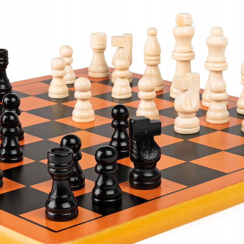 Дървен премиум шах Zynora Royal Wooden Chess – Класическа настолна игра от дърво с 32 фигури в стил Staunton (6+ години)