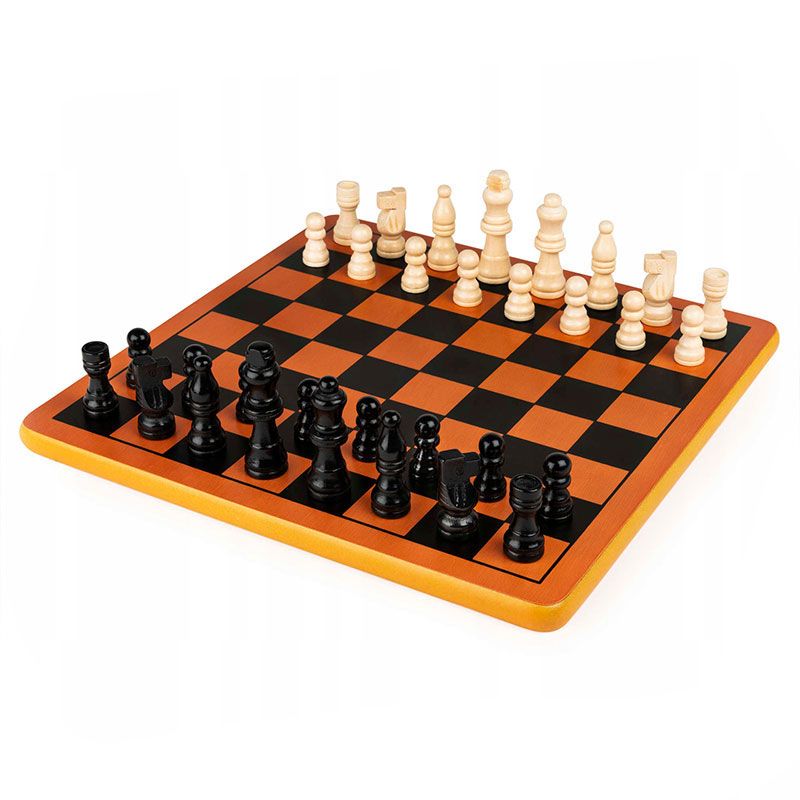 Дървен премиум шах Zynora Royal Wooden Chess – Класическа настолна игра от дърво с 32 фигури в стил Staunton (6+ години)