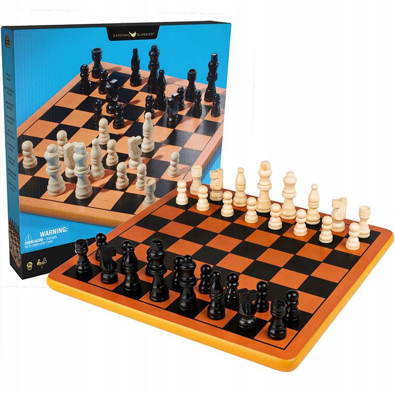 Дървен премиум шах Zynora Royal Wooden Chess – Класическа настолна игра от дърво с 32 фигури в стил Staunton (6+ години)