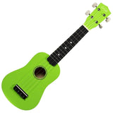 Детска дървена китара Zynora Green Melody – Премиум класически музикален инструмент от дърво с 4 метални струни (3+ години)