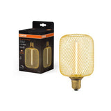 LED ЛАМПА DECOR STR SQ100 GOLD/DIM 3.5W/818 E27 LEDVANCE