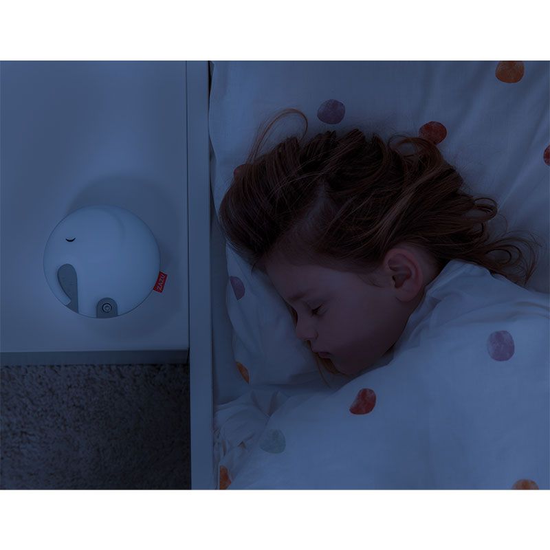 Детска интерактивна нощна лампа с дихателна техника и сензор за плач Zynora Emmy Breathing Soother – Музикален уред с червена светлина, бял шум и авто-таймер (0+ месеца)