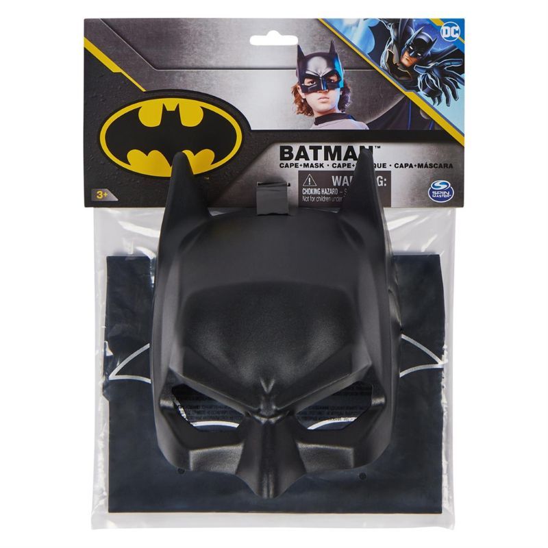 Детски супергеройски комплект Spin Master Batman – Текстилна пелерина и маска на Батман за ролеви игри и маскарад (3+ години)
