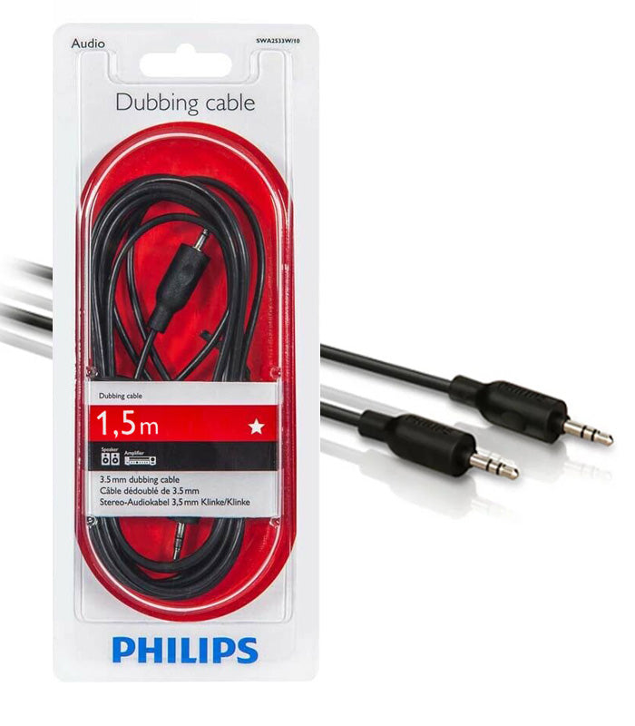 АУДИО КАБЕЛ (3,5mm M-3,5mm M)1.5m SWA2529W PHILIPS
