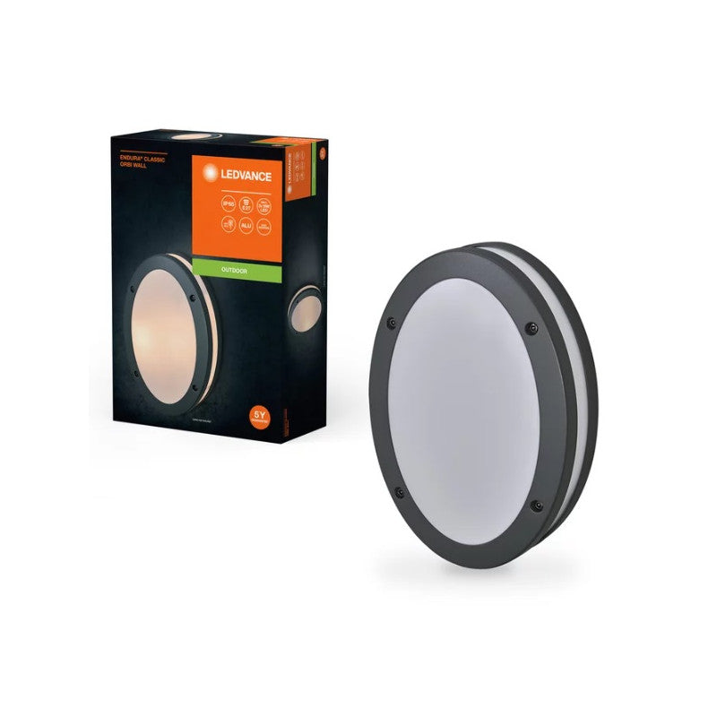 LED ЛАМПА ENDURA CLASSIC IP65 E27 ORBI WALL DARK GRAY LEDVANCE