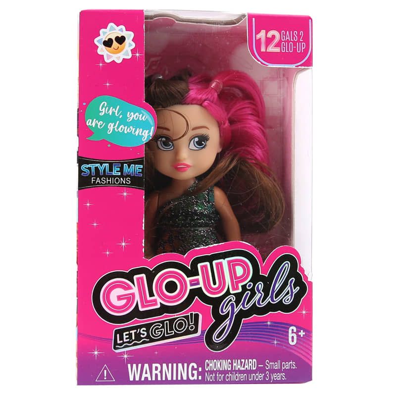 Мини колекционерска кукла GLO-UP Girls (Let’s Glo!) – Модна серия, 12 см