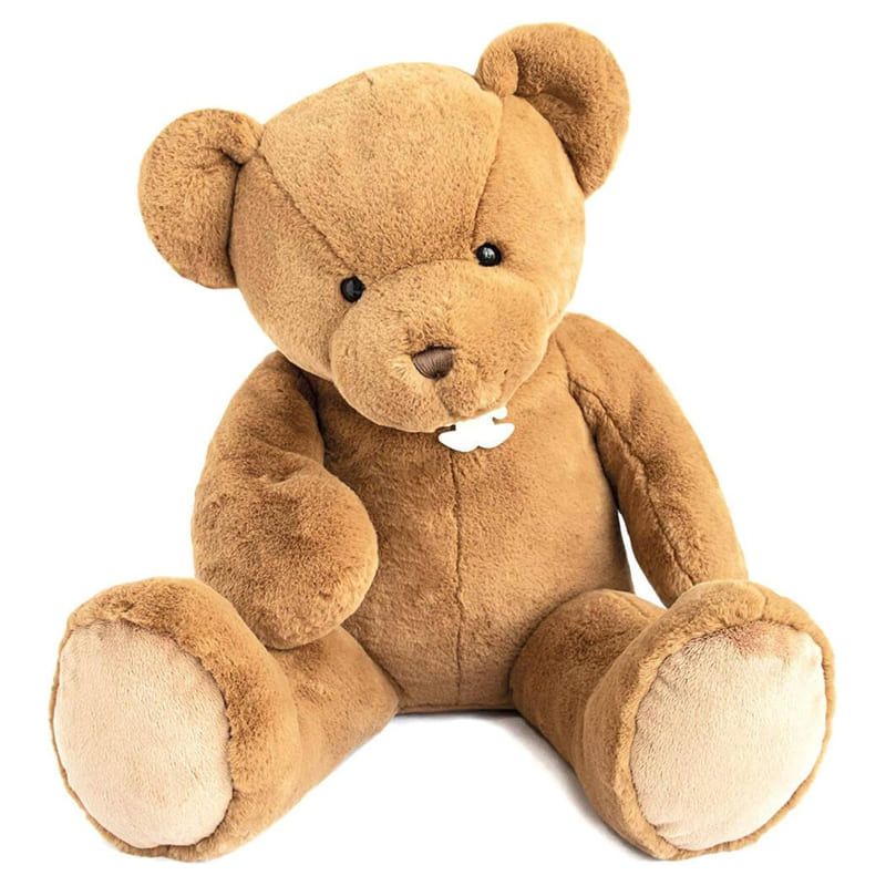 Огромно луксозно плюшено мече Doudou Titours Bear – Хипер-меко френско мече за гушкане, игра и интериор (135 см, 4 кг)