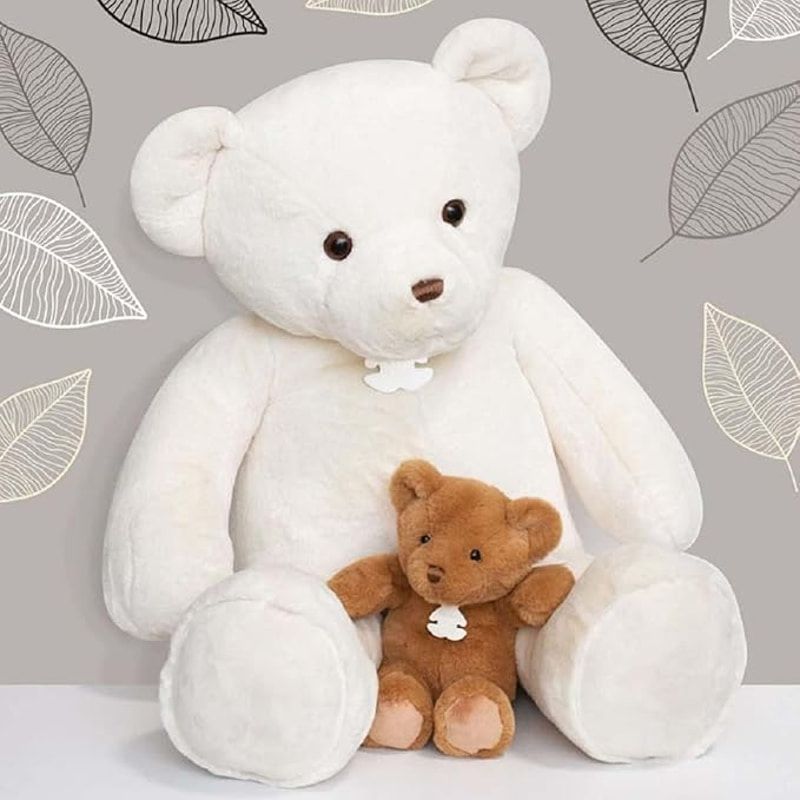 Огромно луксозно плюшено мече Doudou Titours Bear – Хипер-меко френско мече за гушкане, игра и интериор (135 см, 4 кг)