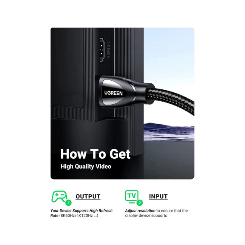 КАБЕЛ 8K HDMI/HDMI ПЛЕТЕН 5m HD140 UGREEN
