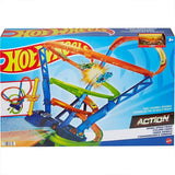 Моторизирана писта Hot Wheels Action: Spiral Speed Crash – Гигантска спирална писта с мощен бустер, 3 зони за сблъсък и височина 74 см (5+ години)