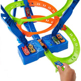 Моторизирана писта Hot Wheels Action: Spiral Speed Crash – Гигантска спирална писта с мощен бустер, 3 зони за сблъсък и височина 74 см (5+ години)