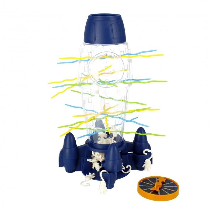 Детска настолна игра Zynora Happy Astronauts Ракета – Космическа игра със сръчност, цветни клечки и мини астронавти (3+ години)
