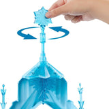 Огромен интерактивен замък за кукли Disney Frozen Леденият дворец на Елза – Снежен замък с фигурка Олаф и 21 кралски аксесоара (150 см)