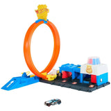 Детски комплект Hot Wheels City: Super Police Station – Интерактивен полицейски участък с 4 екшън маршрута, регулируема писта и полицейска количка (4+ години)