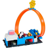 Детски комплект Hot Wheels City: Super Police Station – Интерактивен полицейски участък с 4 екшън маршрута, регулируема писта и полицейска количка (4+ години)