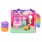 Луксозен детски игрален комплект Gabby's Dollhouse: Спалнята на Pillow Cat (Sweet Dreams Bedroom) с трансформиращо се легло и изненади (3+ години)