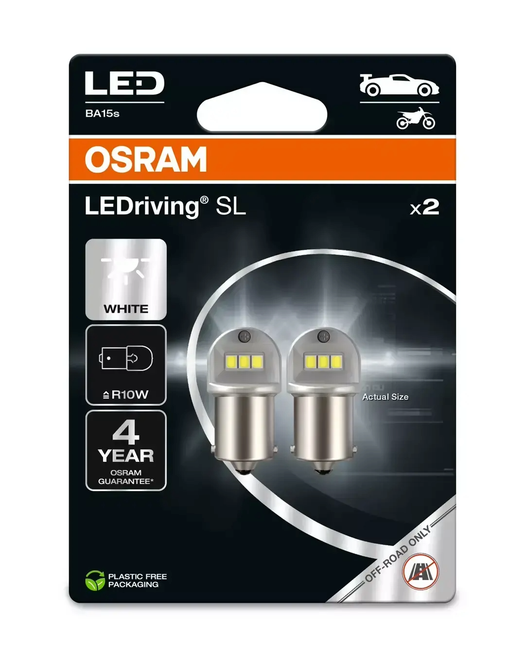 АВТОМОБИЛНА LED ЛАМПА 5008DWP Бял R10W 1,2W 12V BA15S DUOBLISTER OSRAM