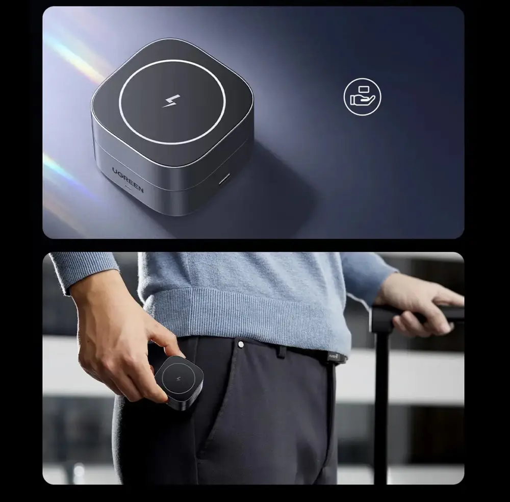 БЕЗЖИЧНО ЗАРЯДНО 3in1,МАГНИТ,7.5W/iOs W526 UGREEN