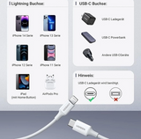 КАБЕЛ USB-C / Lightining MFI 2m US171 UGREEN - БЯЛ