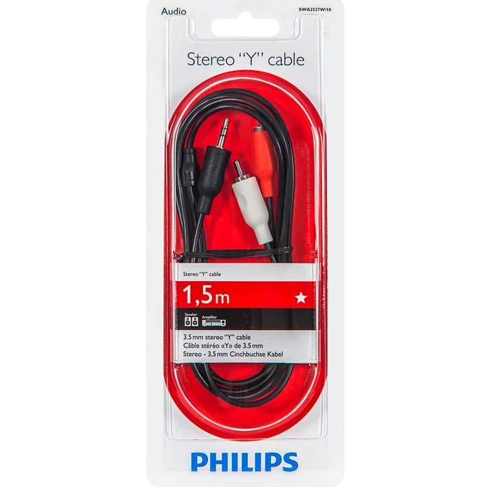 STER Y КАБЕЛ (3,5mm M-2RCA M) 1.5m SWA2527W PHILIPS