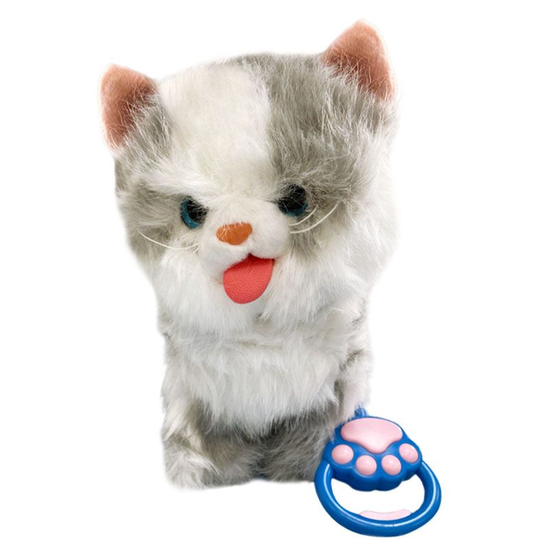 Детско интерактивно плюшено коте Zynora Interactive Kitten – Сензорно котенце със звуци, 8 песнички, сензор за докосване и повод (3+ години)