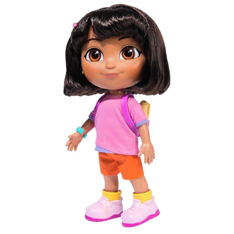 Интерактивна кукла Dora the Explorer (Дора изследователката) със звуци, отваряща се раничка и аксесоари (30 см)