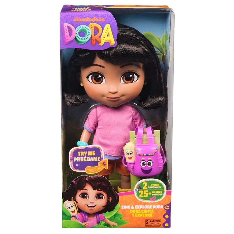 Интерактивна кукла Dora the Explorer (Дора изследователката) със звуци, отваряща се раничка и аксесоари (30 см)