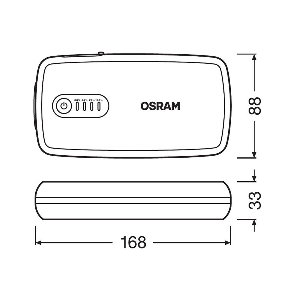 СТАРТИРАЩО ЗАРЯДНО ДЖЪМП СТАРТЕР OSRAM BATTERYstart 300, OBSL300, 12V, 13000 mAH