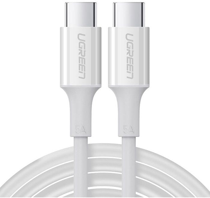 КАБЕЛ USB-C/USB-C 5А,DATA, 2М UGREEN - БЯЛ