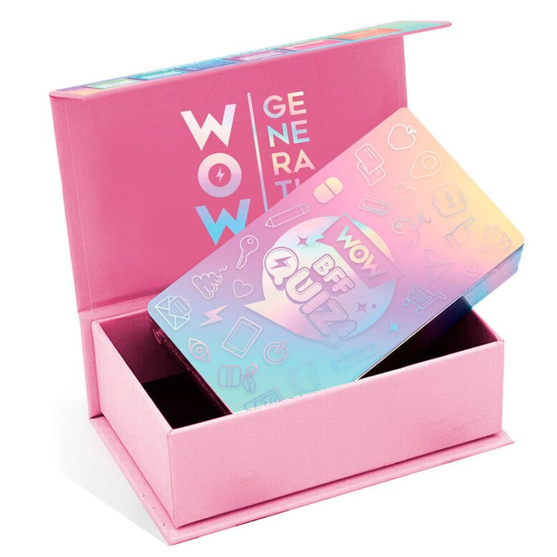 Парти игра с карти Zynora WOW Generation – BFF Quiz – Интерактивен куиз за най-добри приятелки с над 100 предизвикателства на испански език (8 години +)