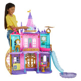Огромен интерактивен замък за кукли Disney Princess Magical Adventures Castle 3в1 – Многоетажен светещ замък със звуци и 25+ аксесоара (122 см)