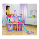 Огромен интерактивен замък за кукли Disney Princess Magical Adventures Castle 3в1 – Многоетажен светещ замък със звуци и 25+ аксесоара (122 см)