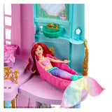 Огромен интерактивен замък за кукли Disney Princess Magical Adventures Castle 3в1 – Многоетажен светещ замък със звуци и 25+ аксесоара (122 см)