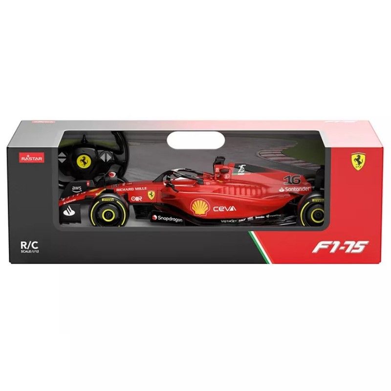 Кола с дистанционно Rastar Ferrari F1-75 – Радиоуправляемият болид от Формула 1, артикул 93400 (Голям мащаб 1:18)