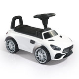 Детска кола за бутане с крачета Dolu Ride On (Бяла - 8036) – Първата бебешка кола играчка с ергономичен волан и стабилни колела за закрито и открито (12+ месеца)