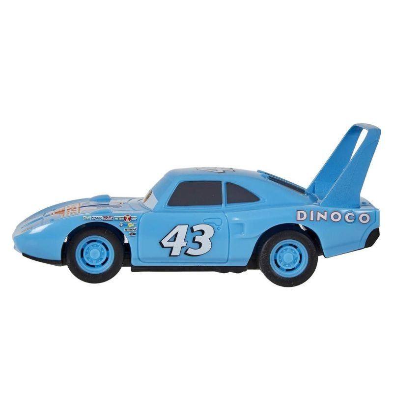 Детска състезателна количка Disney Pixar Cars: Pull-Back Strip Weathers (The King) – Оригинален автомобил „Краля“ в голям мащаб 1:43 с инерционен механизъм (3+ години)