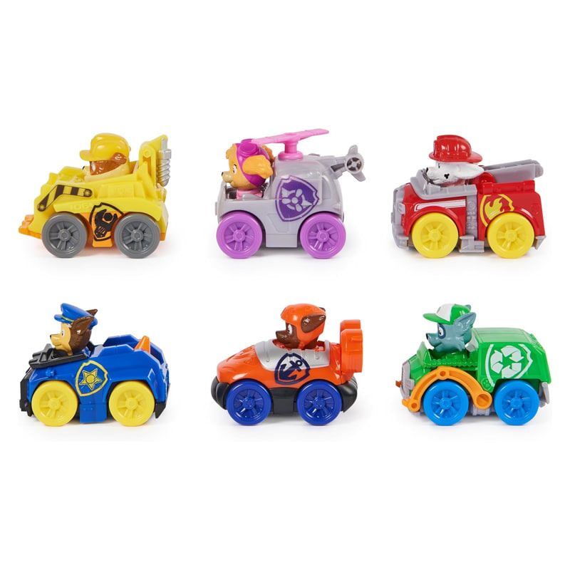 Детски комплект спасителни колички PAW Patrol: Special Edition – Мега пакет от 6 броя мини превозни средства в ексклузивни цветове (3+ години)