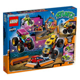 Детски образователен конструктор LEGO City Stunt Arena 60295 – Каскадьорска арена с маховичен мотоциклет и гигантски камиони (668 части)