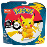Детски образователен конструктор Mega Pokémon Pikachu – Екшън фигурка за сглобяване в бойни пози с електрически ефекти (211 части)